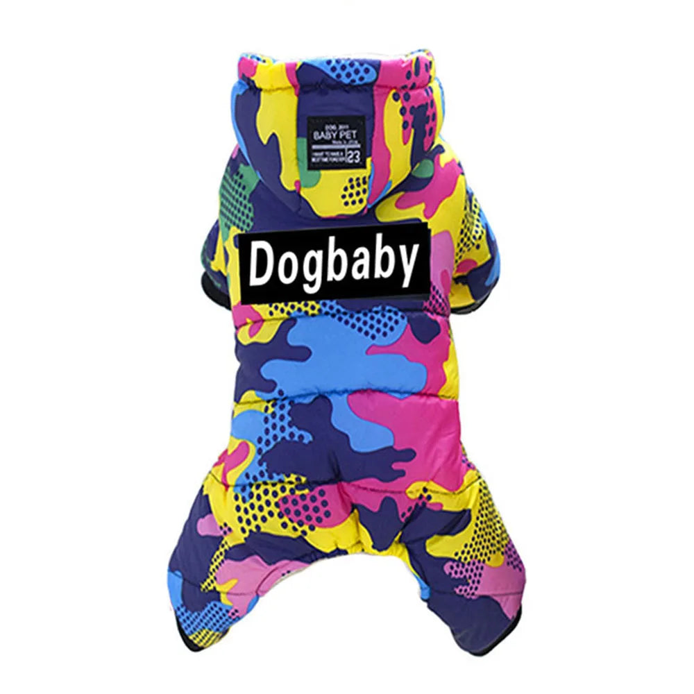 Pet Dog Clothes Winter Warm Dog Windproof Coat Thicken Pet Clothing For Dogs Cats Costume Jumpsuit Hoodies Jacket Pet Supplies