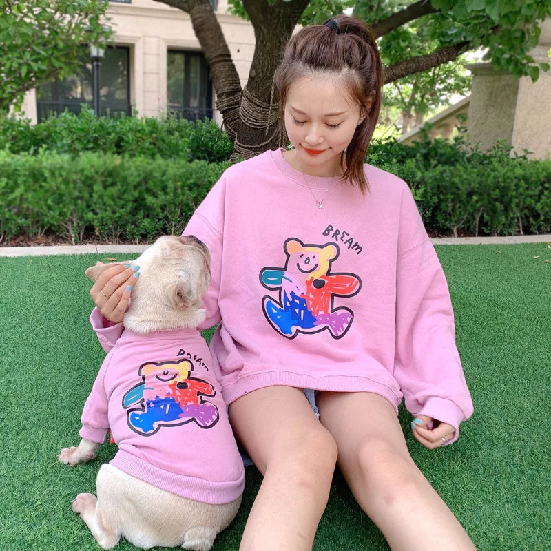 The New Dog Costume Dog Clothes for Small Dogs Parent-child Wear Spring and Autumn Pure Cotton Three Colors Seven Sizes
