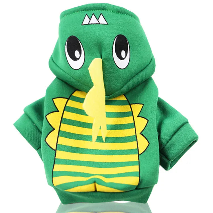 Costumes Cartoon Cute Pet Dog Clothes Winter Christmas Soft Fleece Animal Duck Owl Tiger Dinosaur Cosplay Dog Hoodies Clothes