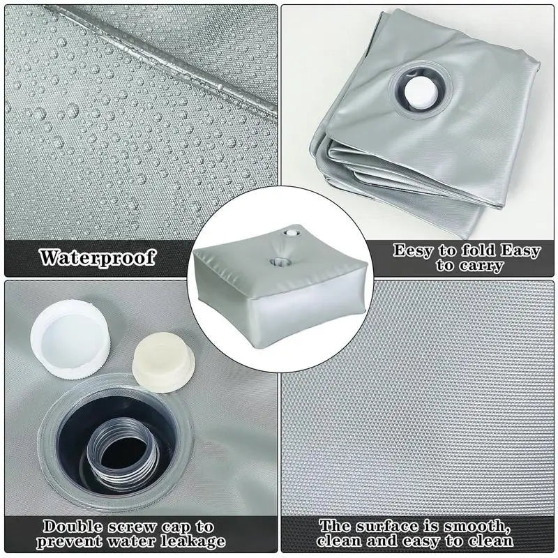 Umbrella Base Weight Water Bag Outdoor Patio Stands & Bases Large Capacity Thickened Design Silver Umbrella Stand Cantilever