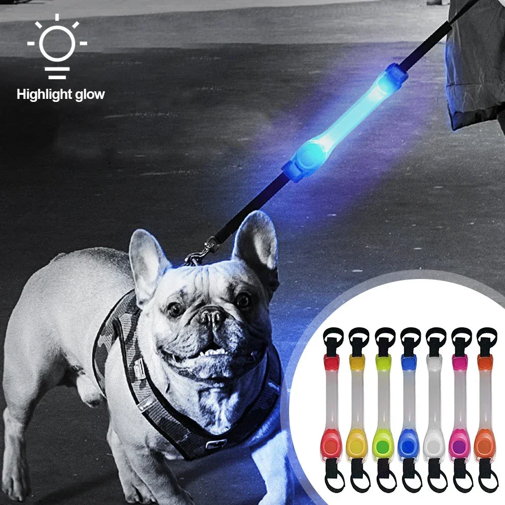 Dog Anti Lost Safety Glowing Collar Multi-Color Pendant Outdoor Waterproof Warning Led Flashing Light Strip Pet Traction Supplie