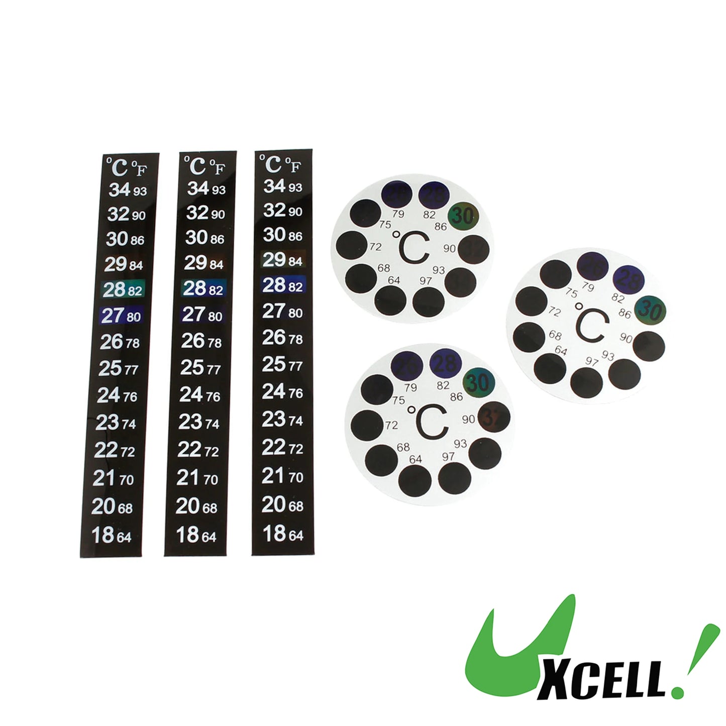 UXCELL Aquarium Glass Sticker Thermometers Digital Fish Tank Fridge Thermometer Sticker Measurement Tools Fish Tank Accessories