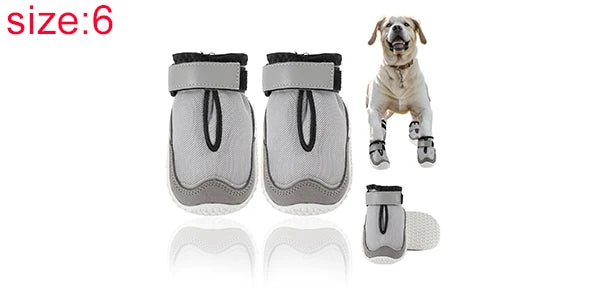 UXCELL 4pcs Fashion Dog Shoes Breathable Dog Boots Paw Protectors Summer Casual Silod Pet Shoes Outdoor Walking Sportwear