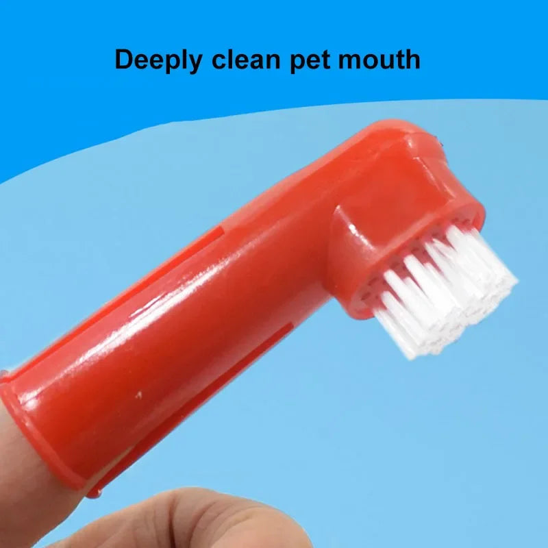 Super Soft Pet Cleaning Finger Toothbrush Teddy Dog Brush Bad Breath Tartar Teeth Tool Dog Cat Pet Supplies Dog Toothbrushes