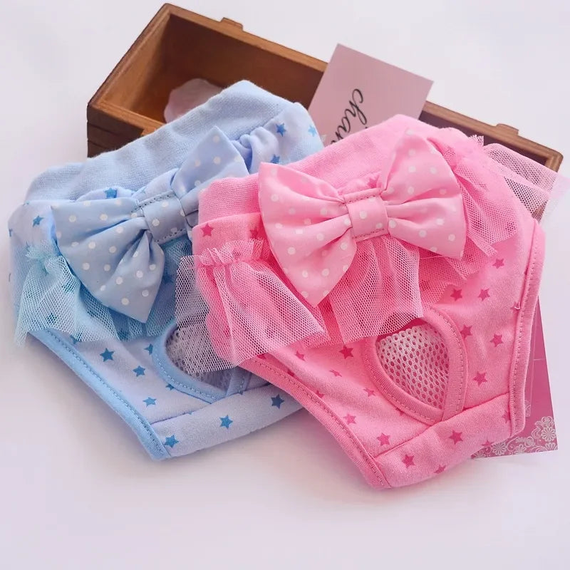 Cute Pet Dog Striped Sanitary Physiological Pants Panty In Season Diaper for Puppy Female Lovely Underwear Pet Briefs