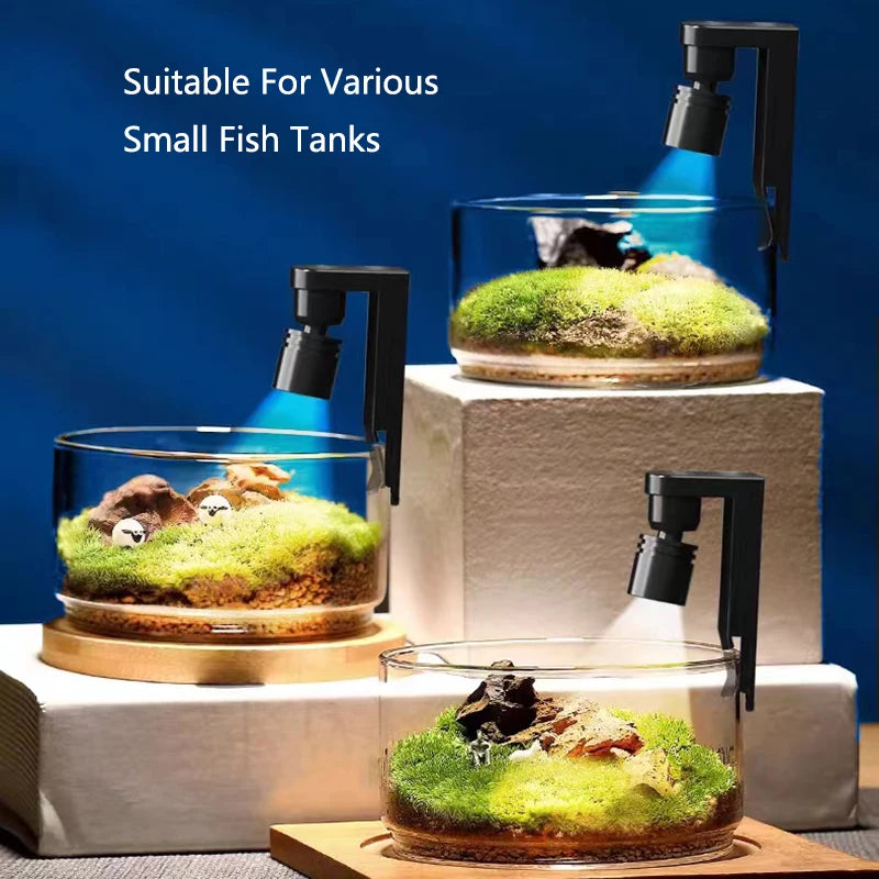 Mini Aquarium Light Clip Clamp USB Aquarium Light 360° Rotation Lighting Landscape Lamps For Small Betta Fish Tank New