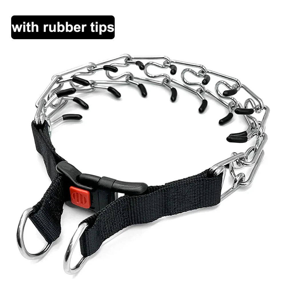 Strong Dog Prong Collar for Dogs Adjustable Detachable Dog Training Collar with Quick Release Buckle for Small Medium Large Dogs