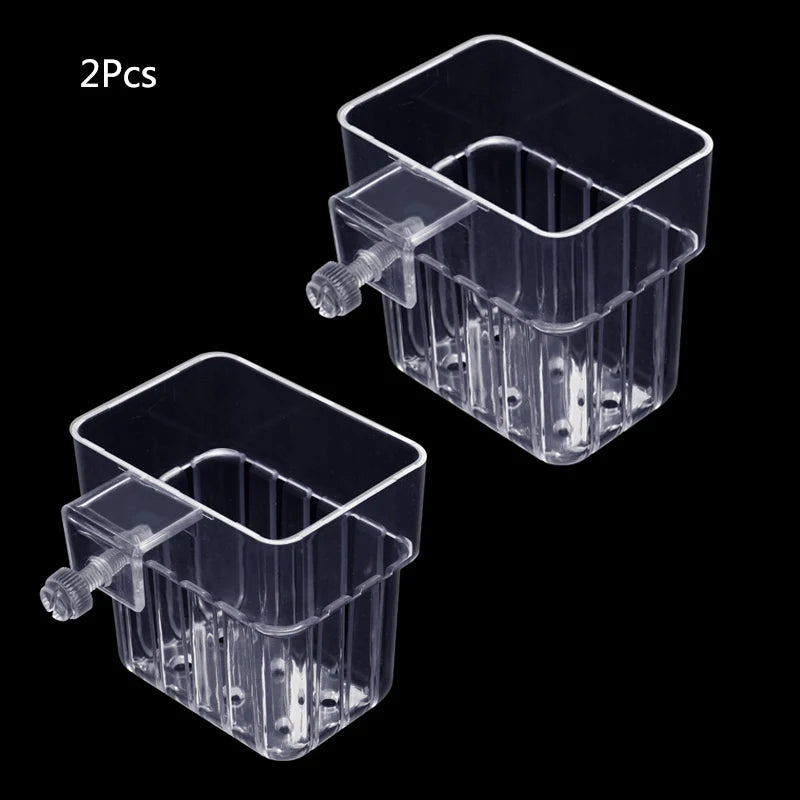 Aquarium Planting Basket Hydroponic Support Hangable Fish Tank Water Grass Cup Aquatic Plant Holder Wall Hanging Flower Pots