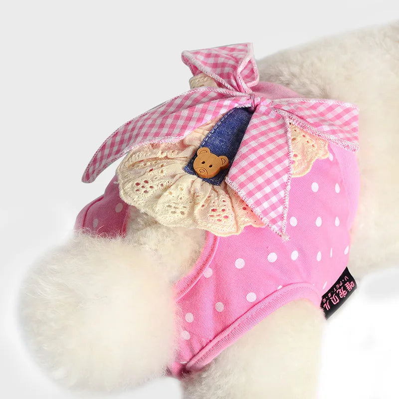 Pet Dog Diaper Sanitary Physiological Pants Dogs Sanitary Briefs For Puppy Kitty Trousers Underwear Diaper Pet Briefs For Female