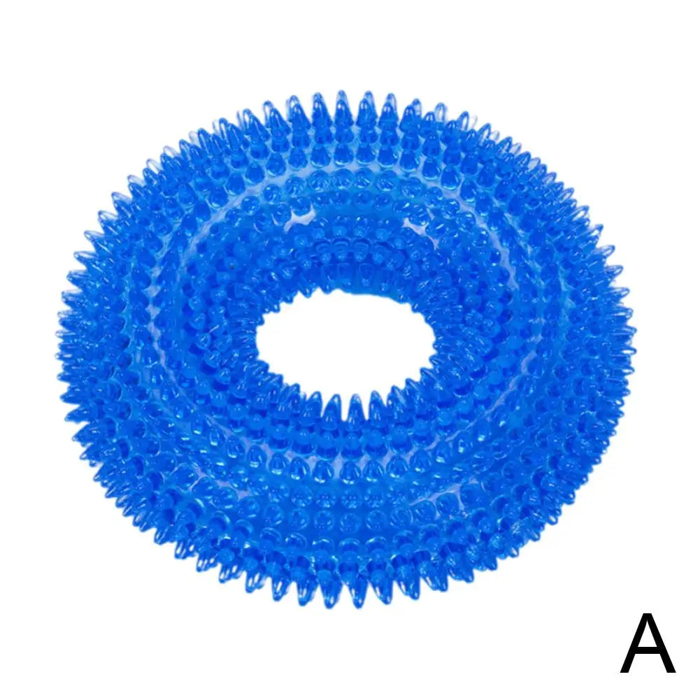 Pet Teething Sound Toy TPR Bite-resistant Raised Texture Teeth Design Spherical Safe Harmless Health Promotes Cleans Oral H0F7