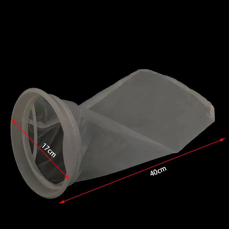 1pcs Super Fine Aquarium Filter Bag with Frame Washable Reusable Mesh Foam Carpet Sock Bag for Fish Marine Filtration System
