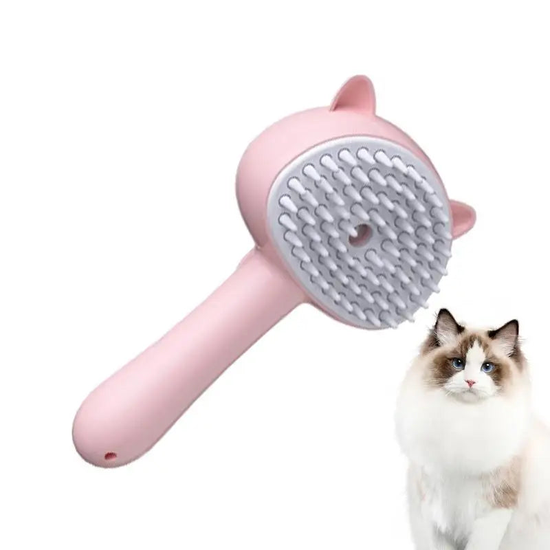 Steam Brush for Cats Rechargeable Handheld Electric Grooming Steam Brush Massage Brush with Ergonomic Handle 150mAh Battery