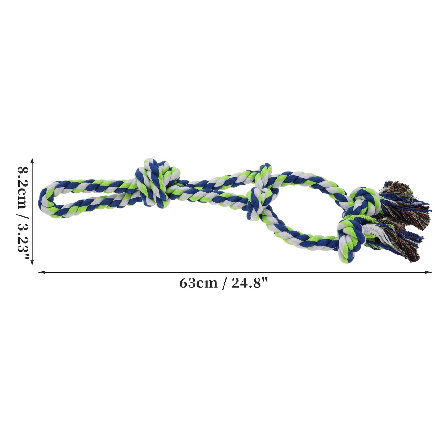 UXCELL Dog Chew Toys Knots Shape Braided Cotton Teeth Cleaning Rope Casual Puppy Bite-resistant Chewing Rope Pet Products