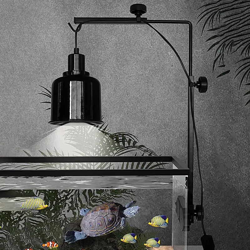 Suction Reptile Lamp Holder Hunging Aquariums Light Stand Adjustable Small Reptile Dome Lamp Bracket For Tortoise Lizards