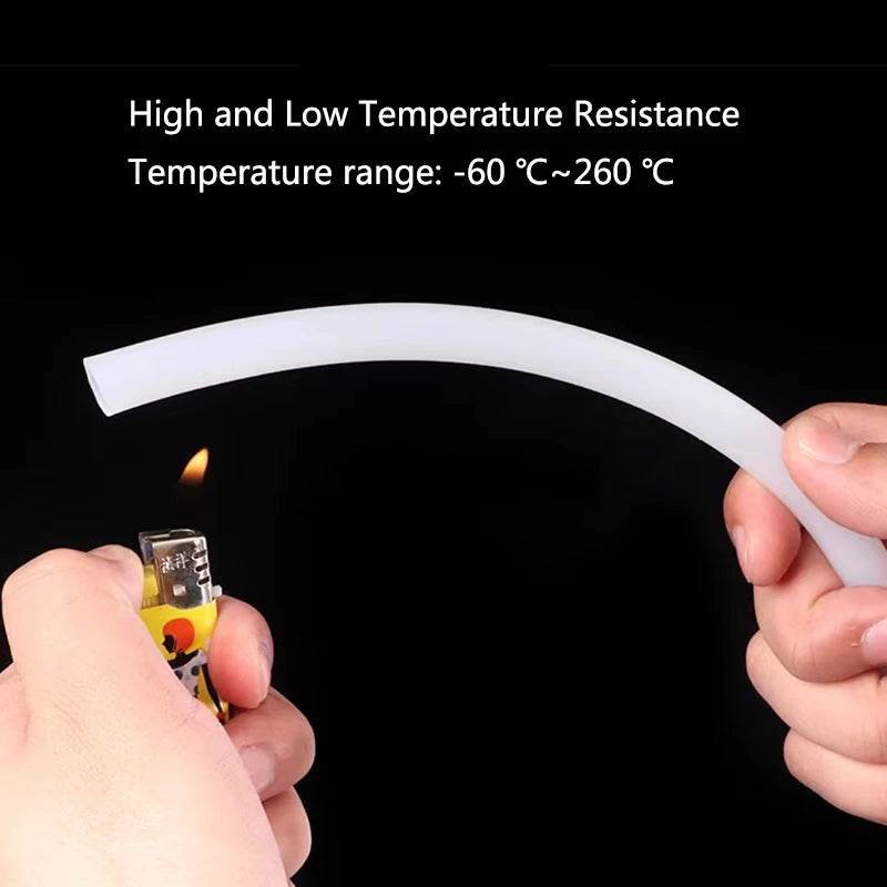 1m/3m/5m/10m/20m Soft Silicone Aquarium Oxygen Pump Hose Air Bubble Stone Aquarium Fish Tank Pond Pump Tube Food Grade Material