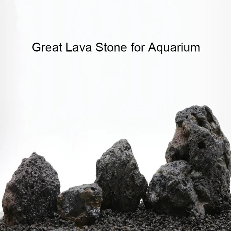 1pcs Natural Aquarium Decor Lava Stone Rockery Landscaping Fish Tank Microporous Volcanic Stone Porous Good for Plants Growth