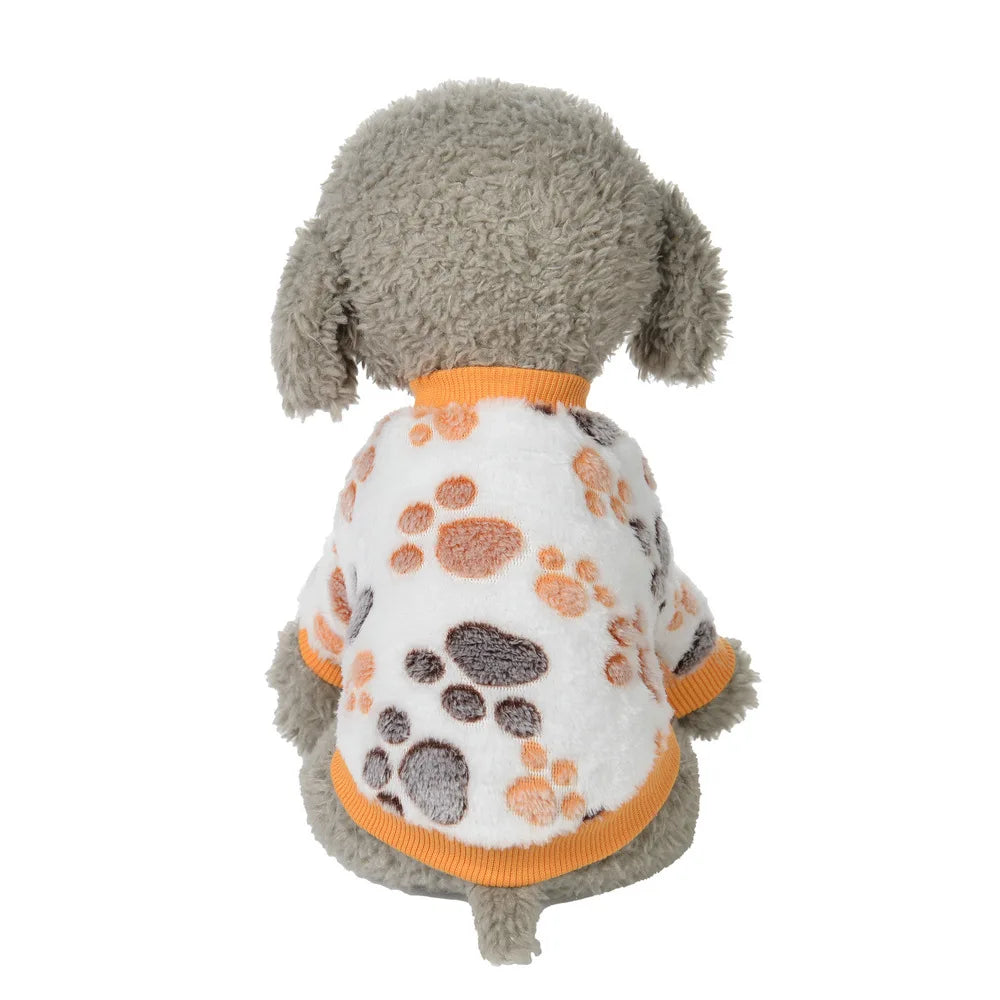 1Pc Small Dog Autumn/Winter Flannel Pet Clothing Cute and Warm Teddy Cat Clothing Comfortable