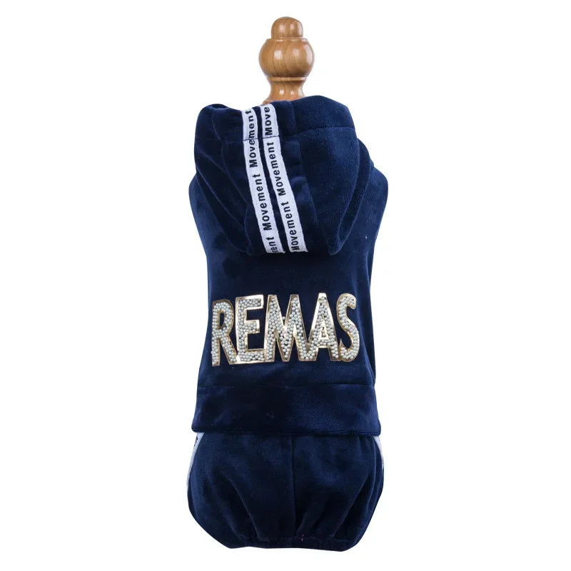 Pet Dog Clothing Four-legged Fashion letter Pet Dog Clothes for Dogs Coat Hoodie Sweatshirt Four seasons One-piece Jumpsuit