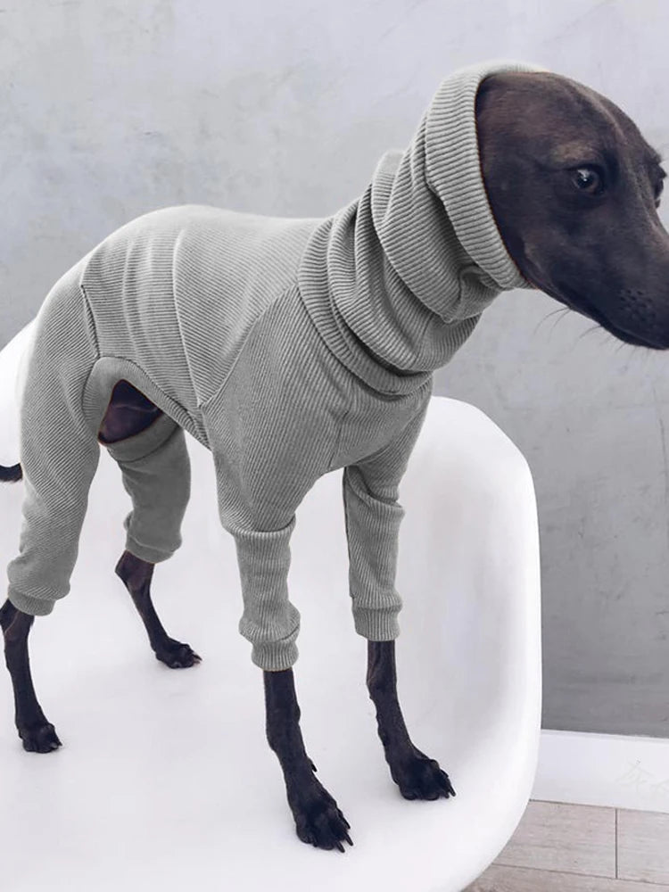 Whippet Italian Greyhound Clothes Lightweight Dog Jumpsuit for Medium Large Big Dogs Turtleneck Pet Pajamas Onesies for Shepherd