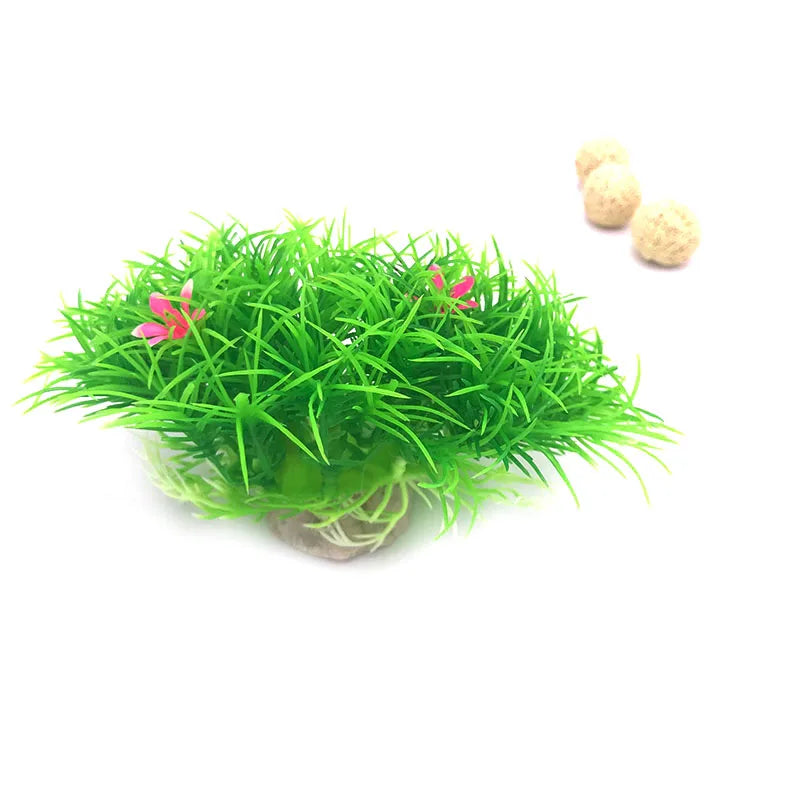 Artificial Wide Short Fish Tank Aquarium Plastic Plant Simulation Water Plants Grass For Fish Tank Aquarium Decoration Beautiful