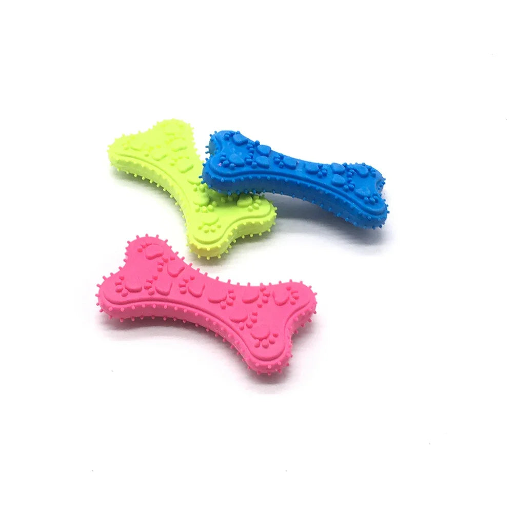 1pc Pet Chew Toy Soft TPR Small Dogs Teeth Grinding Chewing Squeaky Toys Indoor Puppy Interactive Training Molar Biting Toy