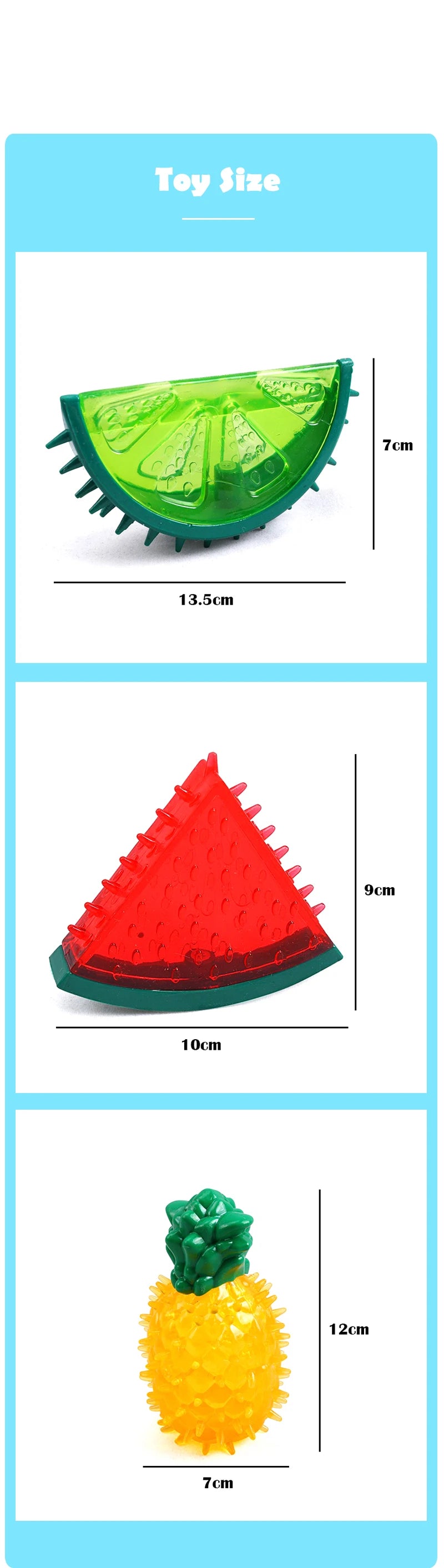 Cute Fruit Shape Pet Dog Toys Molar Accessories Summer Cooling Chew Toy for Husky French Bulldog Bite Resistant Pet Products