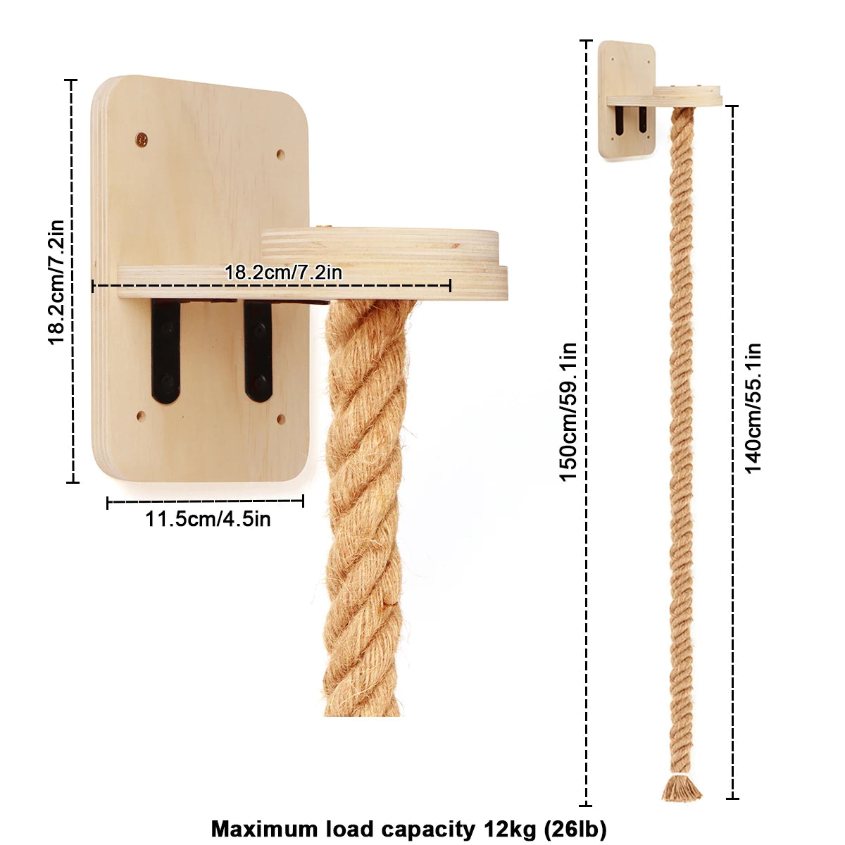Cat Tree Tower Cat Climbing Shelf Wall Mounted Steps Curved Cat Bed Widen Access Corner Perches Hammock For Sleep Pet Furniture