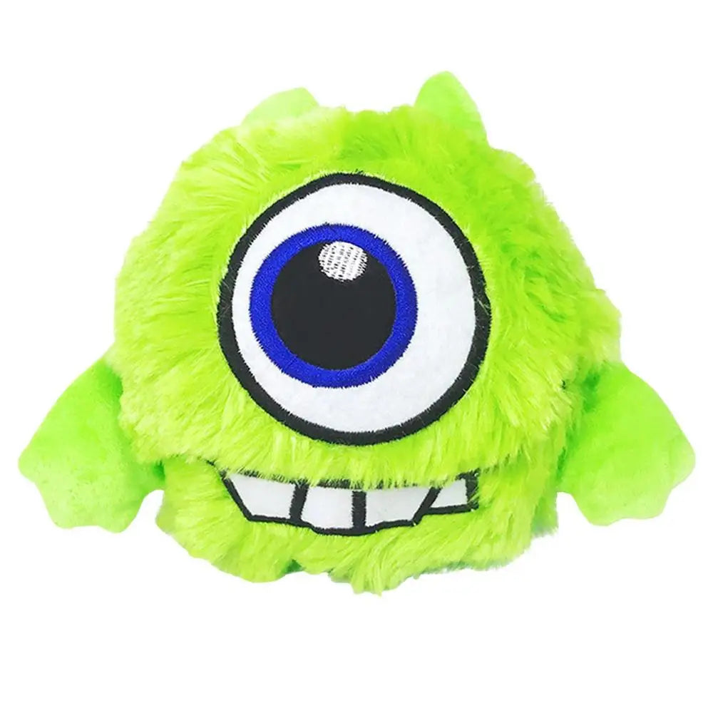 Dog Plush Toy Squeaky Bouncing Puppy Teething Balls Interactive Stuffed Bite Toys With 3 Batteries For Cats Pets Calming Fetch