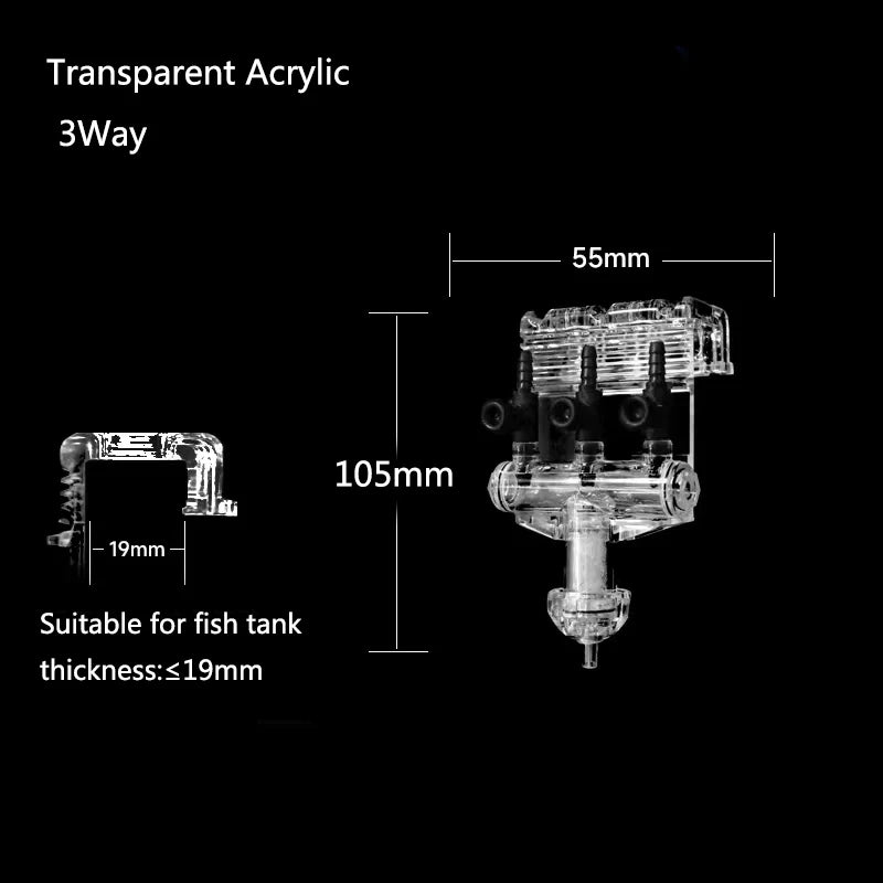 Plastic 2 3 4 5 6 Way Aquarium Air Splitter Valve Fish Tank Air Pump Flow Splitter Distributor Pump Valve Tap Control Switch New