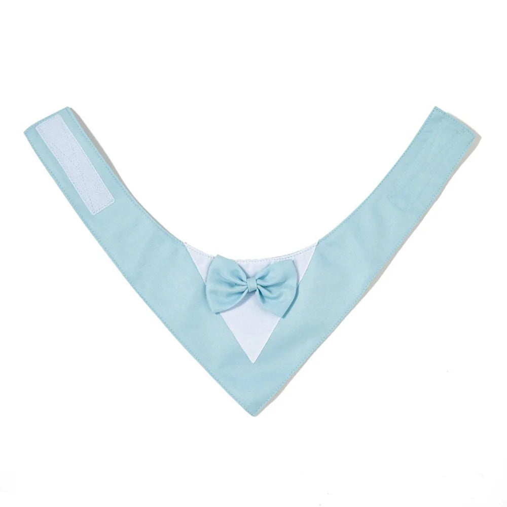 Pet Bow Tie Dog Collar Tuxedo Bandana Adjustable Formal Puppy Triangular Neck Wear for Wedding Birthday Dress-up Cosplay Party