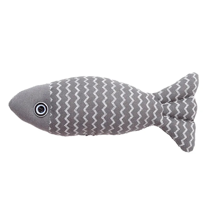 Teeth Grinding Catnip Toys Funny Interactive Plush Cat Toy Pet Kitten Chewing Vocal Toy Fish Bite Cat mint For Cats