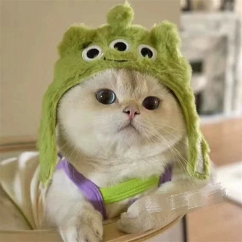 Personalized Animal Small Dog Hat Warm New Year Cosplay Accessories for Cats Snapper Bear French Bulldog Pet Supplies Head Gear