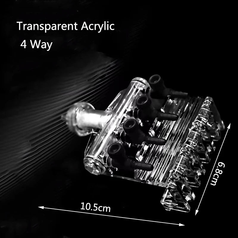 Plastic 2 3 4 5 6 Way Aquarium Air Splitter Valve Fish Tank Air Pump Flow Splitter Distributor Pump Valve Tap Control Switch New