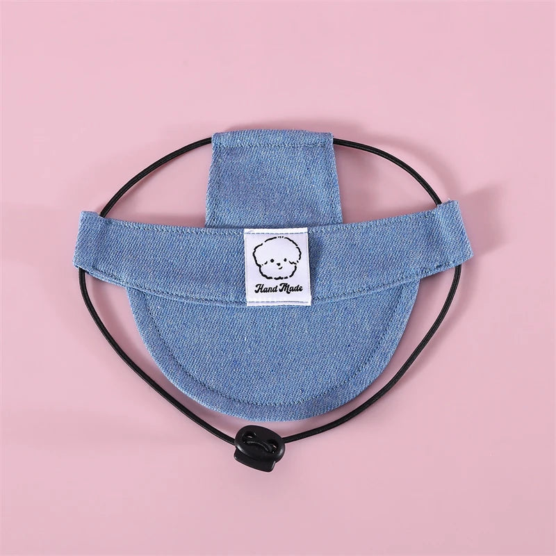 Outdoors Denim Pet Cat Hat Sunscreen UV Protection Summer Chihuahua Small York Dog Accessories Cute Animal Adjustable Head Wear