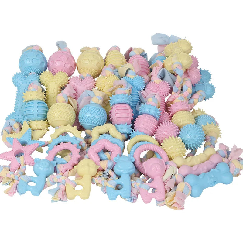 Dog Rope Toy Dog Toys Bite Teeth Resistant Pet Cotton Rope Toy Ball Puppy Golden Retriever Teddy Training Dog Bite Ball Supplies