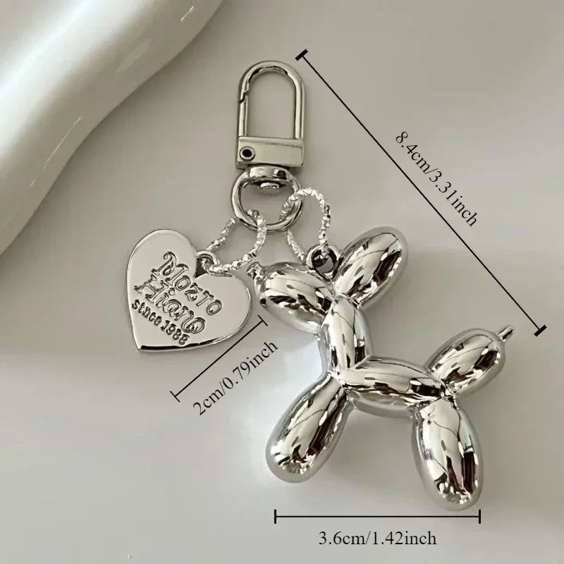 1pc Fashion Keychain Balloon Dog Keychains Pendant Jewelry Trinket Car Key Ring Key Chain Accessories Car Keychain Keyring
