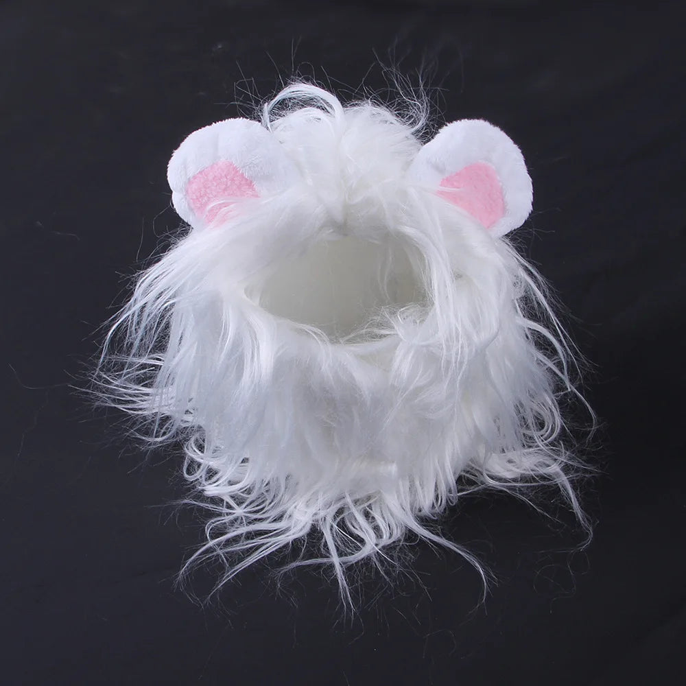 Pet Dog Halloween Costume Cosplay Lion Headgear Dog Costumes for Small Dogs Cat Wig Hat Headdress Pet Supplies