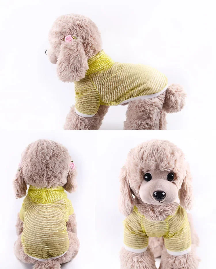 Ultra Thin Transparent Pet Dog Sun Protection Hoodie Clothes For Small Dogs Chihuahua Puppy Cat Summer Vest Shirt French Bulldog