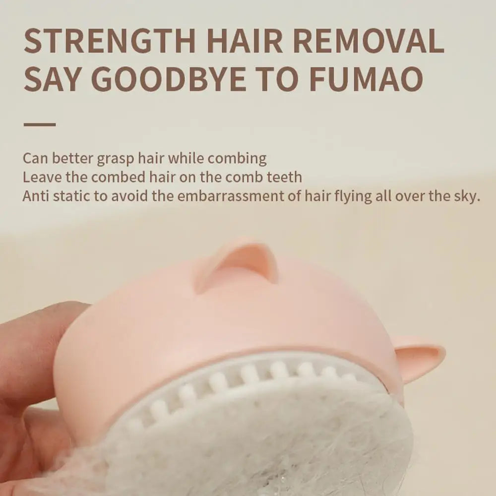 Steam Brush for Cats Rechargeable Handheld Electric Grooming Steam Brush Massage Brush with Ergonomic Handle 150mAh Battery