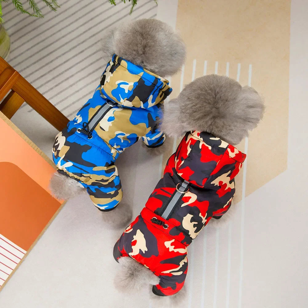 Waterproof Dog Coat Winter Warm Jacket for Small Dogs Reflective Cat Clothes Puppy Chihuahua Jumpsuit French Bulldog Pet Outfits