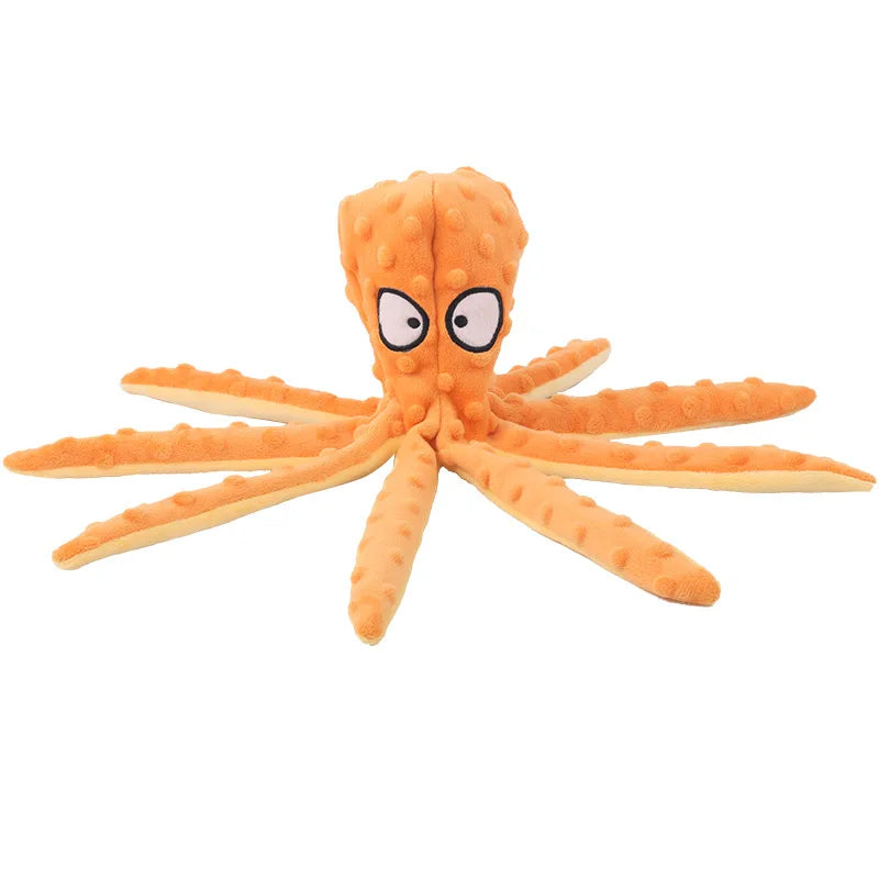 Pet plush toy octopus shell dog puzzle bite resistant sound toy octopus cat dog supplies