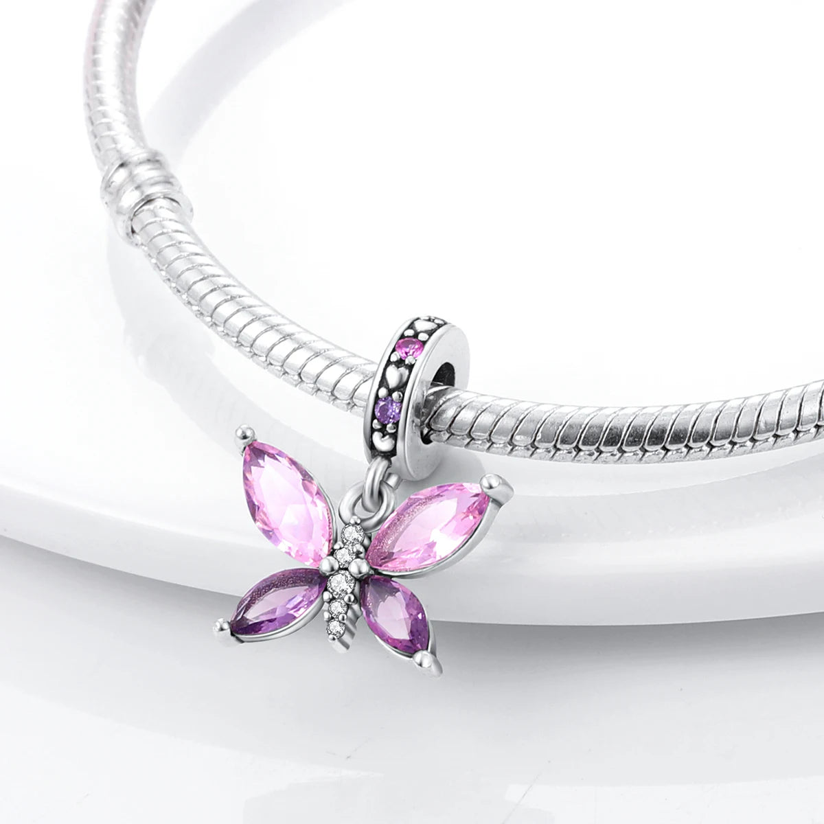 MULA 1PC Coffee Pet Moon Star Silver Plated Pendant Fit Original Snake Chain Charm Bracelet DIY Women Jewelry Gift