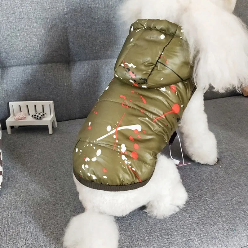 2023 Hot Winter Pet Dog Jacket Coat Thickening Warm Puppy Dog Clothes With Hood For Chihuahua Poodle Bichon