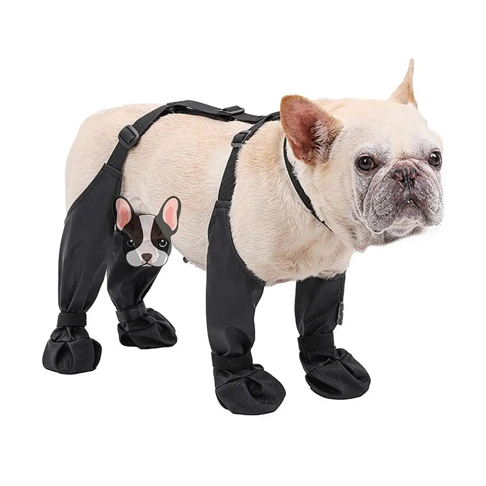 Dog Shoes Waterproof Adjustable Dog Boots Pet Breathbale Shoes For Outdoor Walking Soft French Bulldog Shoes Pets Paws Protector