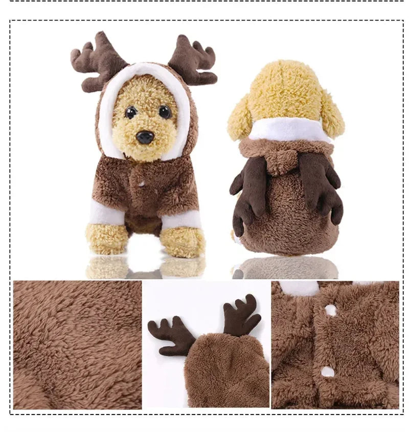 Christmas Pets Dressing Up Santa Funny Pet Clothes For Small Medium Large Dogs Winter Warm Dog Clothes Chihuahua Pug Yorkshire