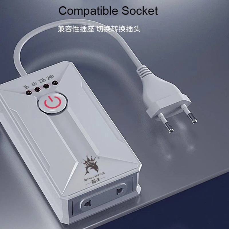 110/220V Fish Tank Timer Aquarium Light Timer Fish Tank Timing Socket Adjustable Aquarium Timer Controller Light Timing System