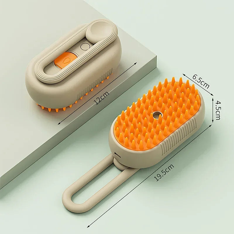 3 in 1 Pet Cat Dog Steamy Spray Cleaning Brush Electric Anti-splashing Hair Removal Massage Brush Pet Grooming Hair Removal Comb