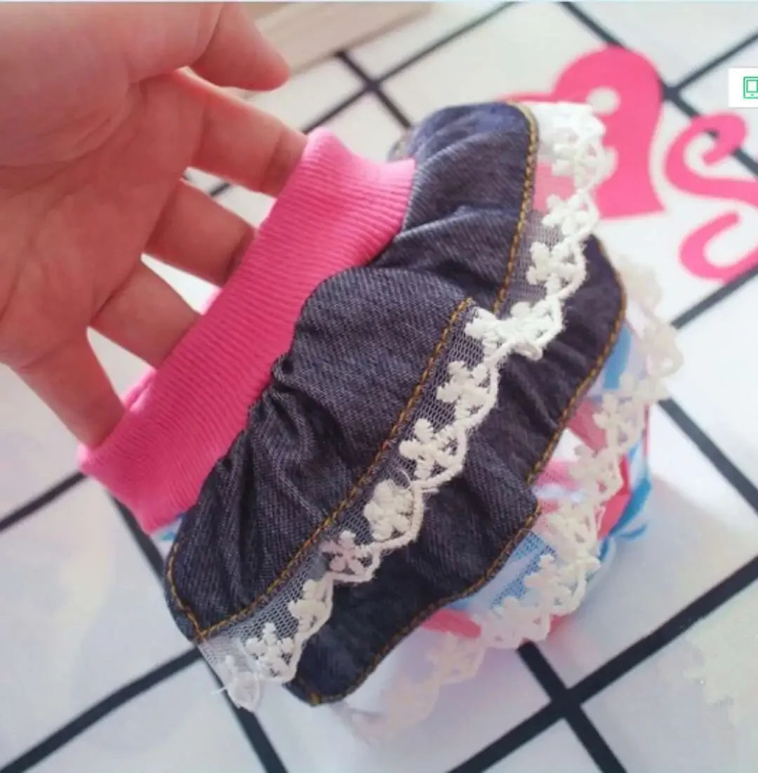 Cute Pet Dog Striped Sanitary Physiological Pants Panty In Season Diaper for Puppy Female Lovely Underwear Pet Briefs