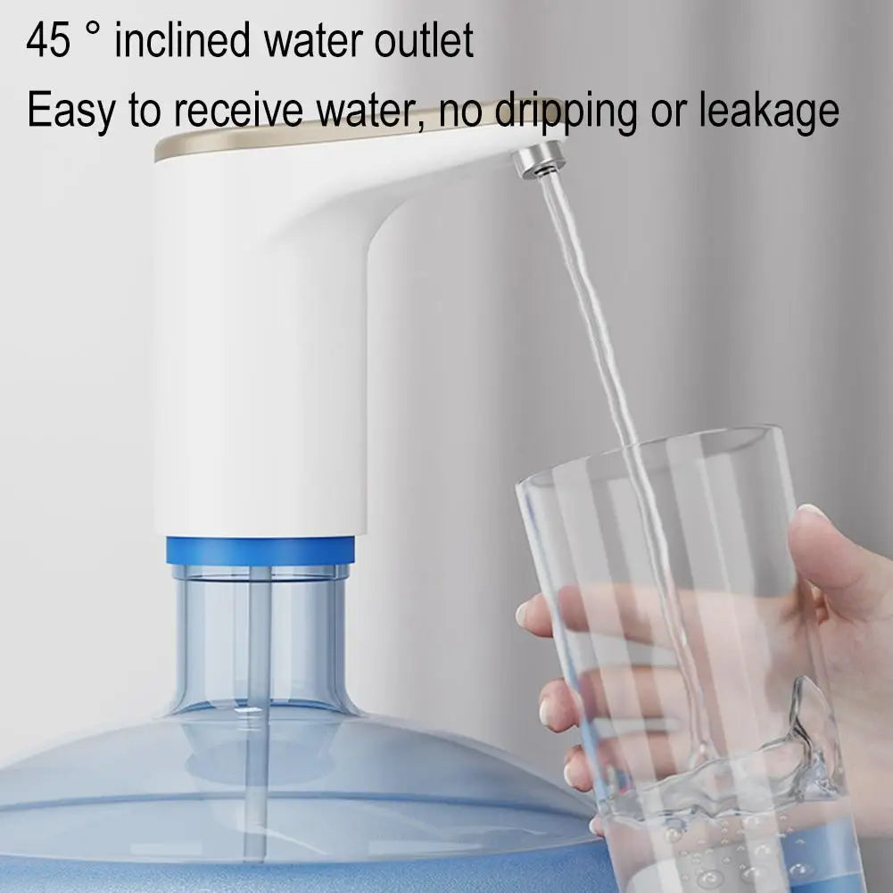 USB Electric Smart Bottled Water Pump Foldable Barreled Water Suction Device for Desktop Convenient Mineral Water Dispenser