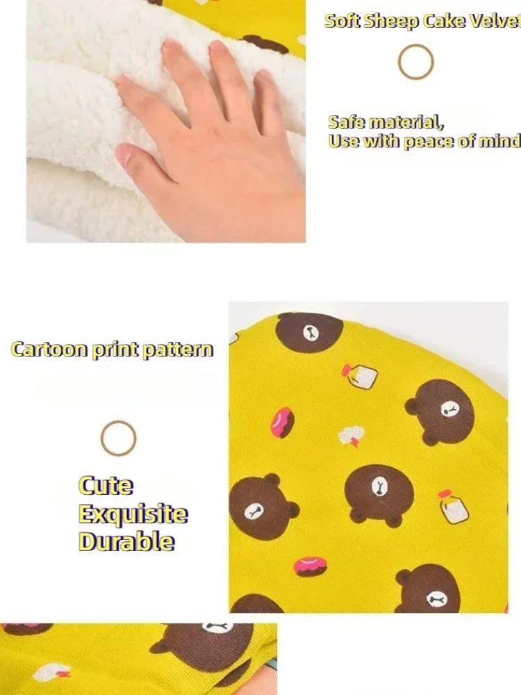 Self Warming Cat Bed, Soft Plush Cat Winter Sleeping Bag, Cat Sleeping Bag for Indoor Cats, Cute Pet Small Puppy Cat Nest Bed